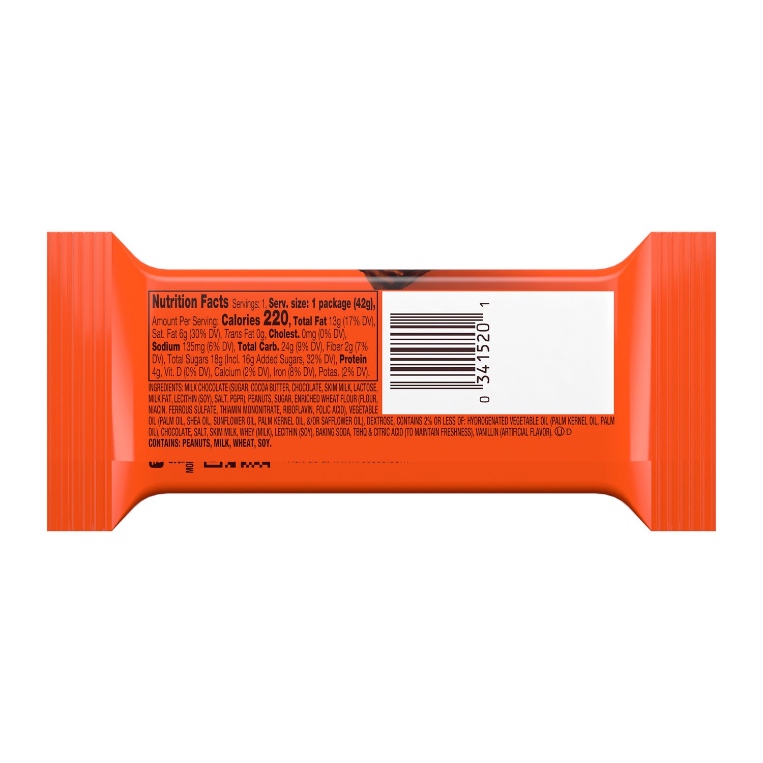 slide 4 of 8, Reese's STICKS Milk Chocolate Peanut Butter Wafer Candy Bar, 1.5 oz, 1.5 oz