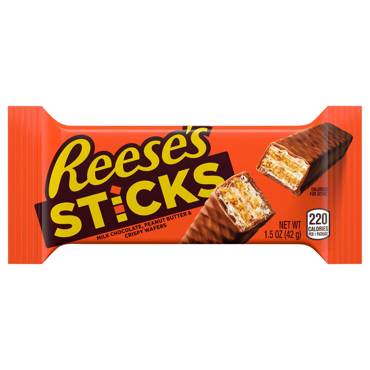 slide 1 of 8, Reese's Sticks Milk Chocolate Peanut Butter Wafer Candy Bar, 1.5 oz, 1.5 oz
