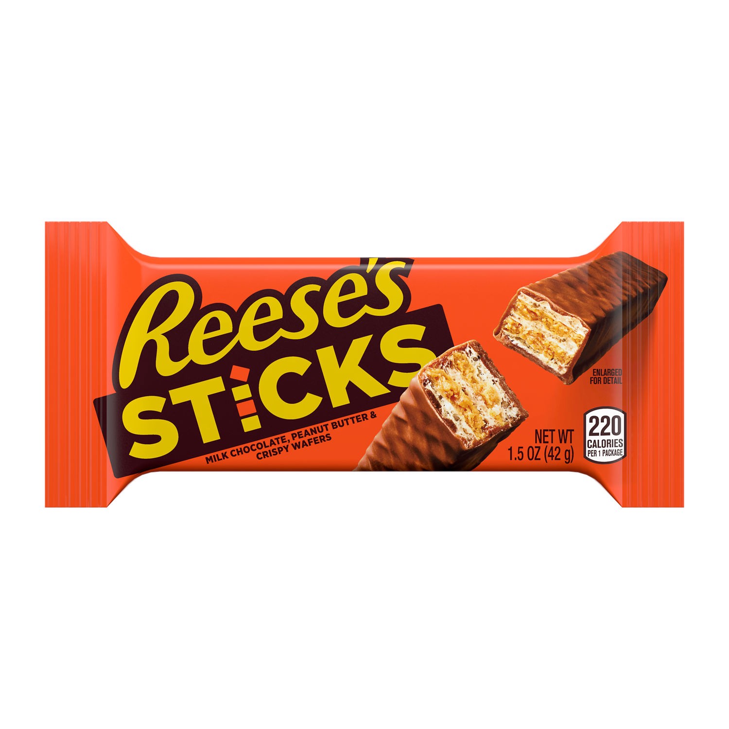 slide 1 of 8, Reese's STICKS Milk Chocolate Peanut Butter Wafer Candy Bar, 1.5 oz, 1.5 oz
