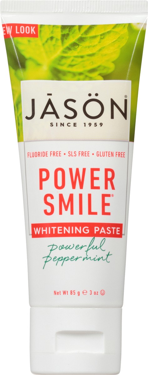 slide 4 of 7, JASON PowerSmile Powerful Peppermint Whitening Paste 3 oz. Tube, 3 oz