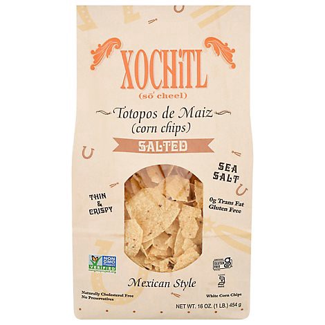 slide 1 of 1, Xochitl Corn Chips Mexican Style White Sea Salt- 16 oz, 16 oz