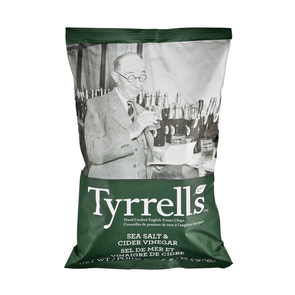 slide 1 of 1, Tyrell's Tyrrells Sea Salt & Cider Vinegar Potato Chips, 5.3 oz