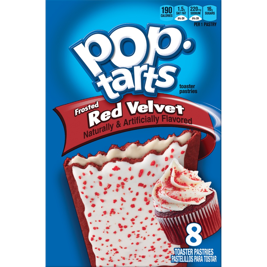 slide 1 of 1, Pop-Tarts Frosted Red Velvet Toaster Pastries, 8 ct; 14.1 oz