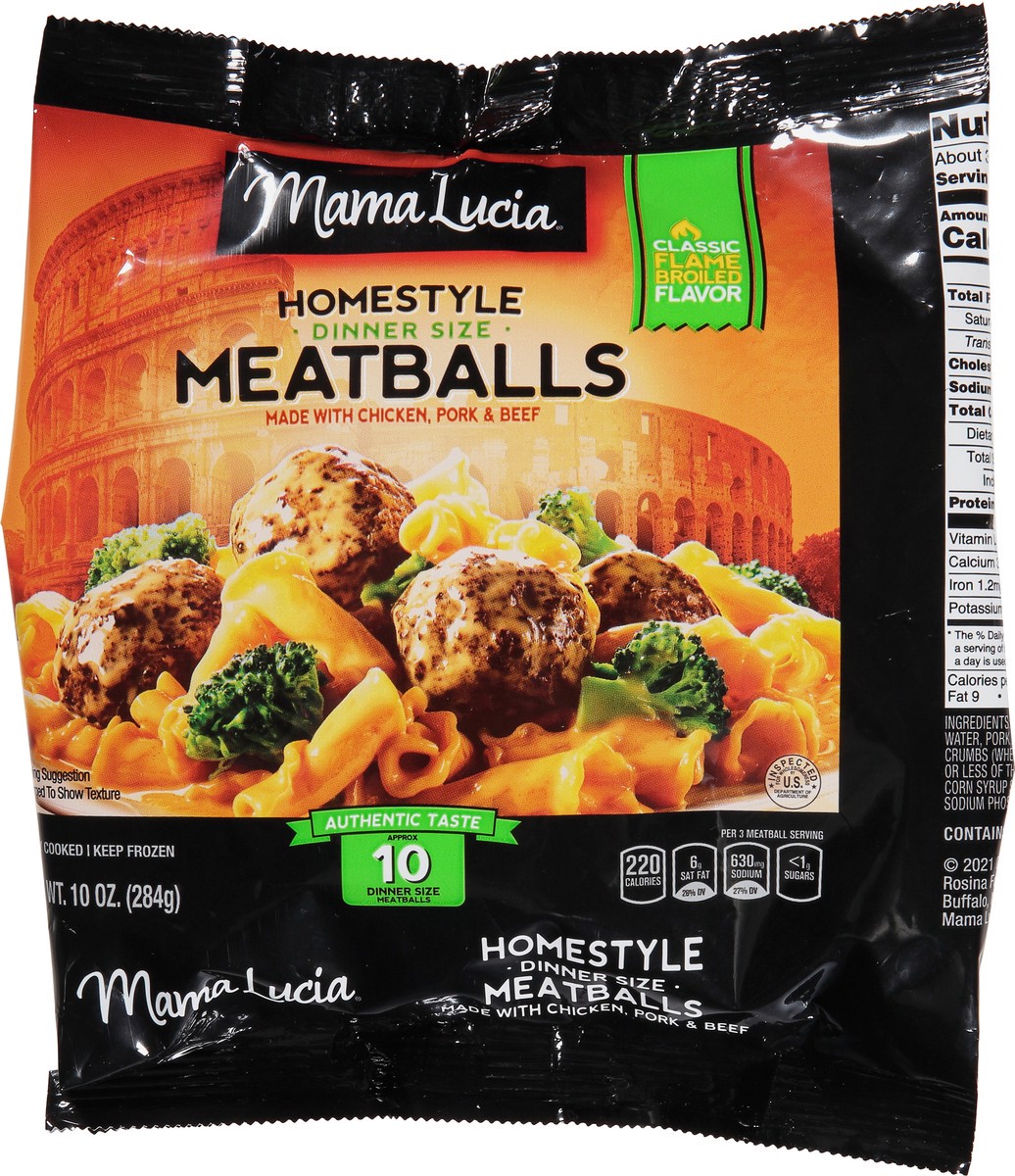 slide 1 of 14, Mama Lucia Dinner Size Homestyle Meatballs 10 oz, 10 oz