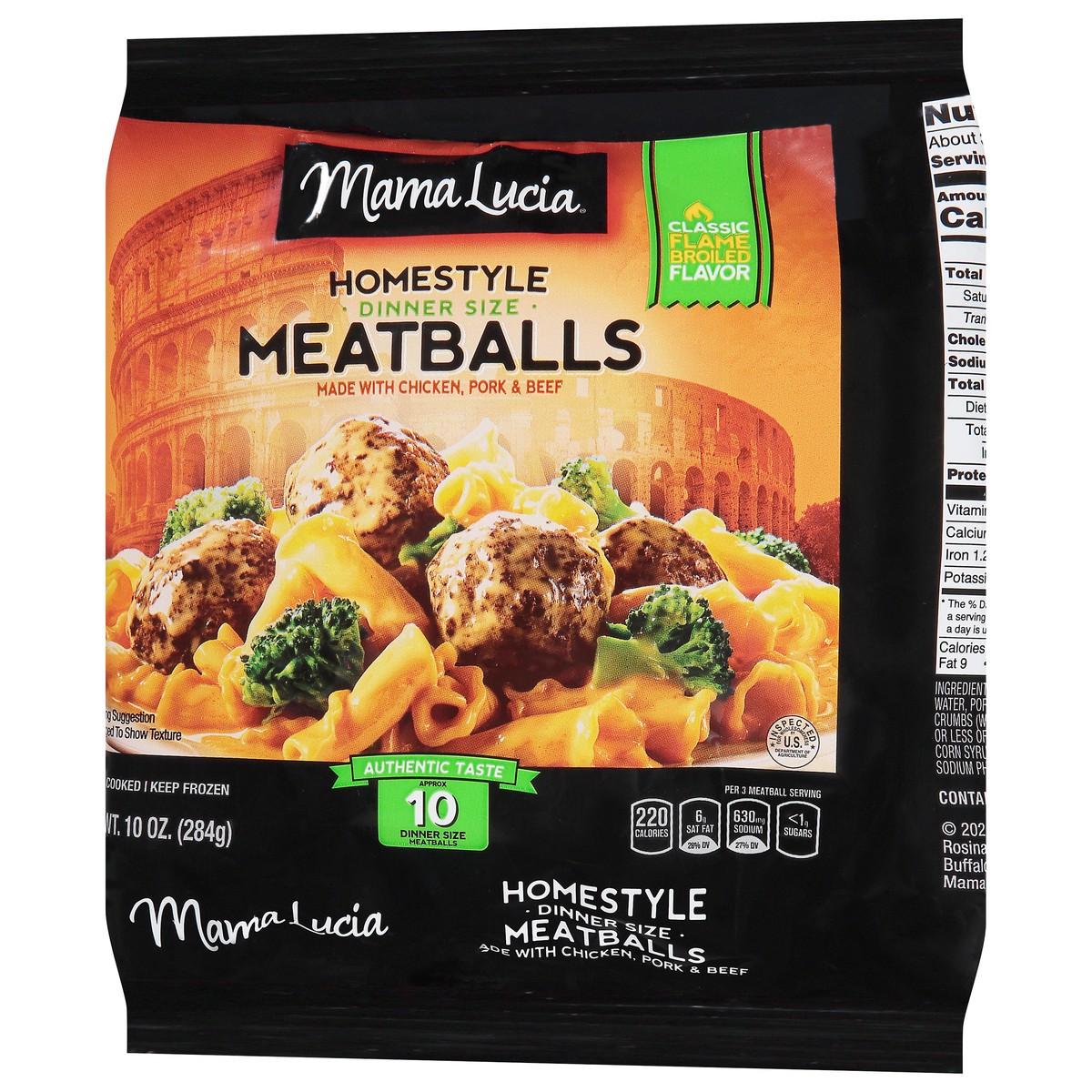 slide 10 of 14, Mama Lucia Dinner Size Homestyle Meatballs 10 oz, 10 oz