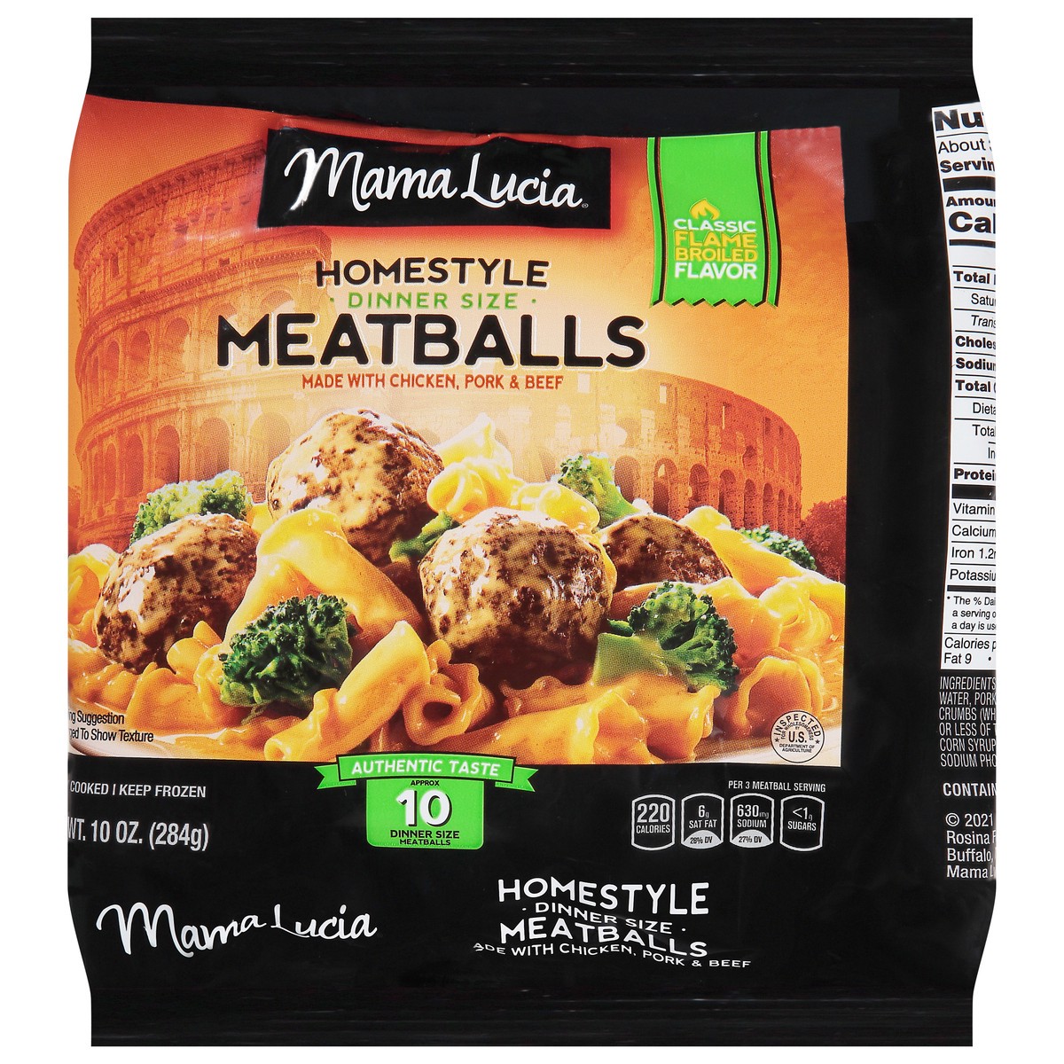 slide 11 of 14, Mama Lucia Dinner Size Homestyle Meatballs 10 oz, 10 oz