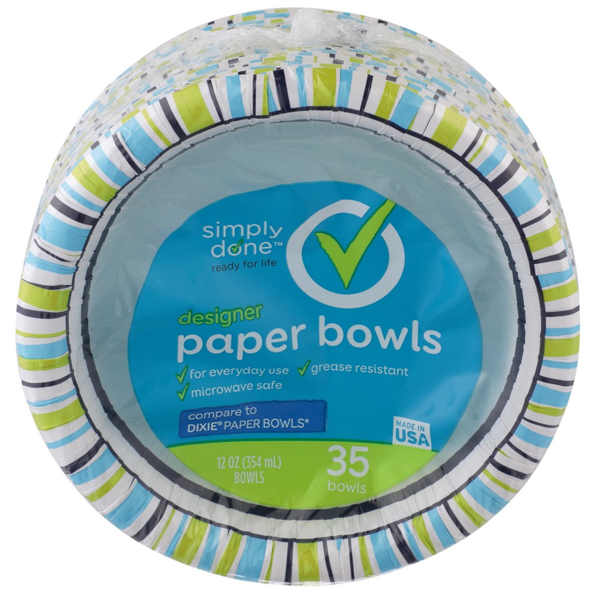 slide 1 of 10, Simply Done Everyday Strong & Sturdy Paper Bowls 35 ea, 35 ct