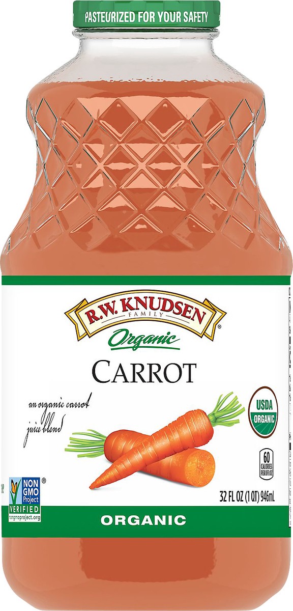 slide 3 of 7, RW Knudsen Family 100% Organic Carrot Juice Blend 32 fl oz, 32 oz