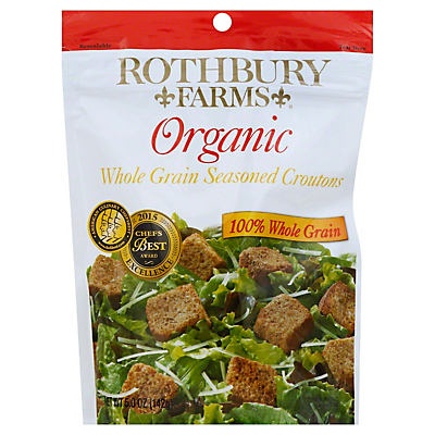 slide 1 of 1, Rothbury Farms Seasoned Organic Croutons, 5 oz