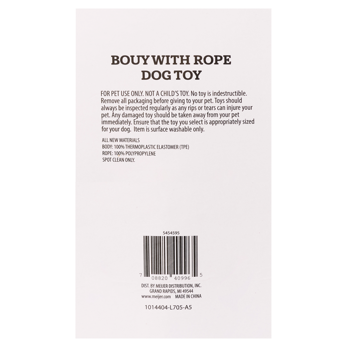 slide 2 of 4, Meijer Summer Bouy with Rope Dog Toy, 1 ct