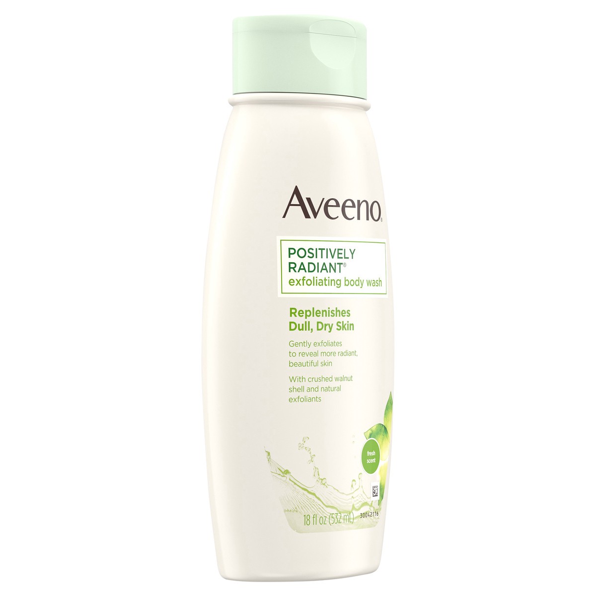 slide 6 of 7, Aveeno Positively Radiant Exfoliating Body Wash, 18 fl oz