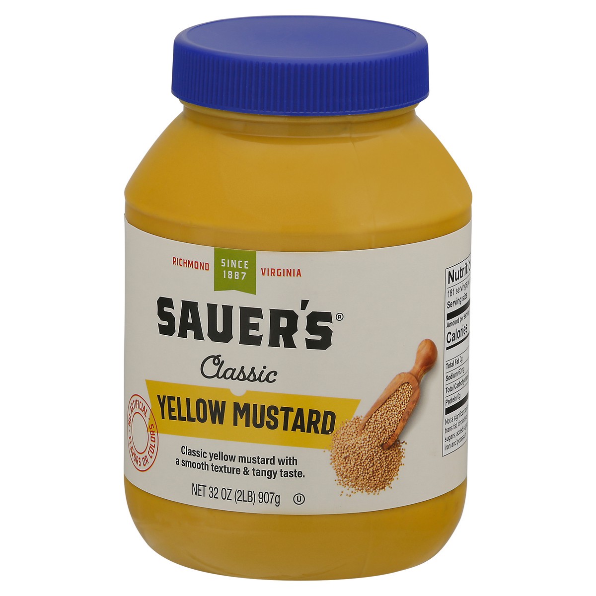 slide 3 of 9, Sauer's Classic Yellow Mustard 32 oz Jar, 32 oz