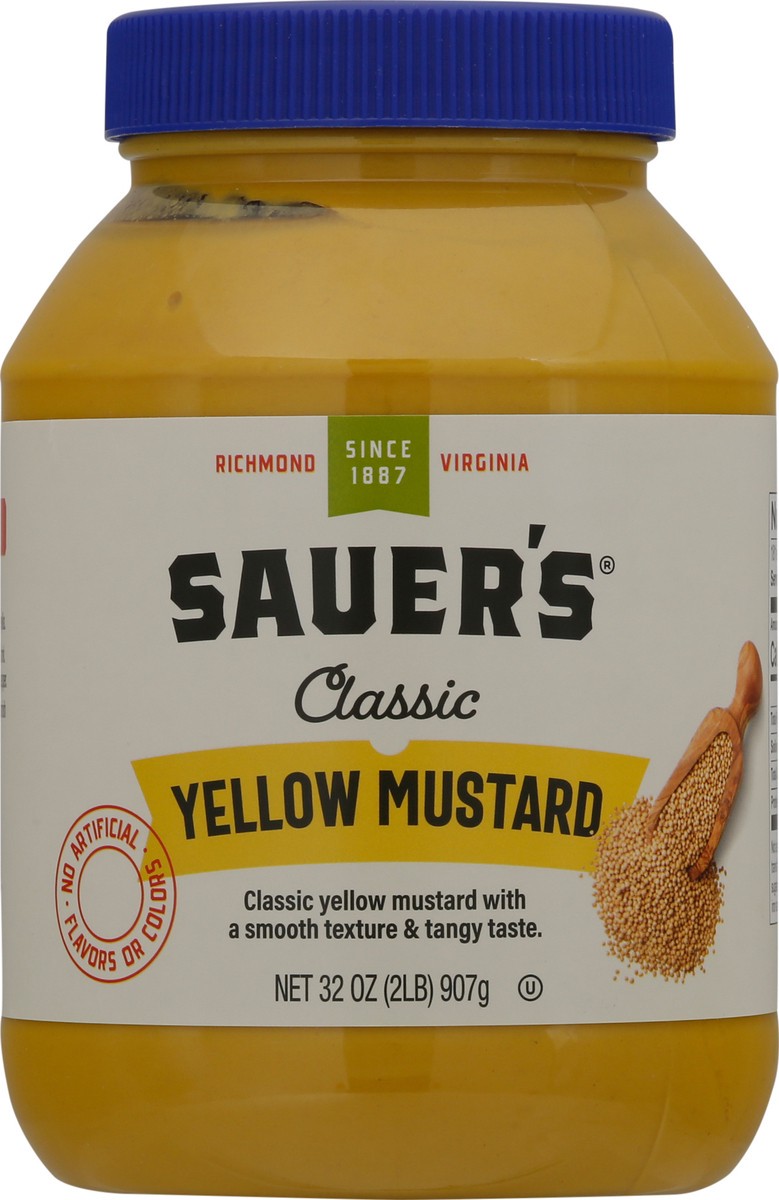 slide 6 of 9, Sauer's Classic Yellow Mustard 32 oz Jar, 32 oz