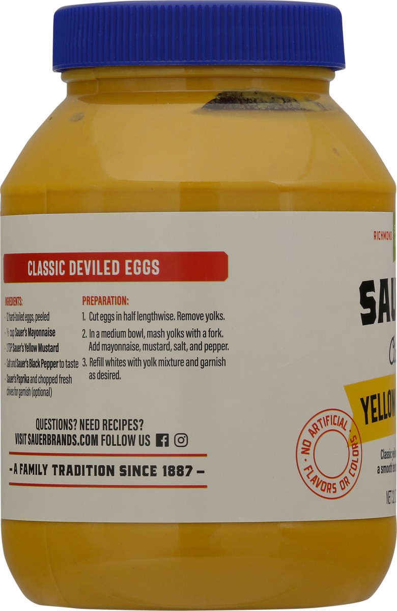 slide 7 of 9, Sauer's Classic Yellow Mustard 32 oz Jar, 32 oz