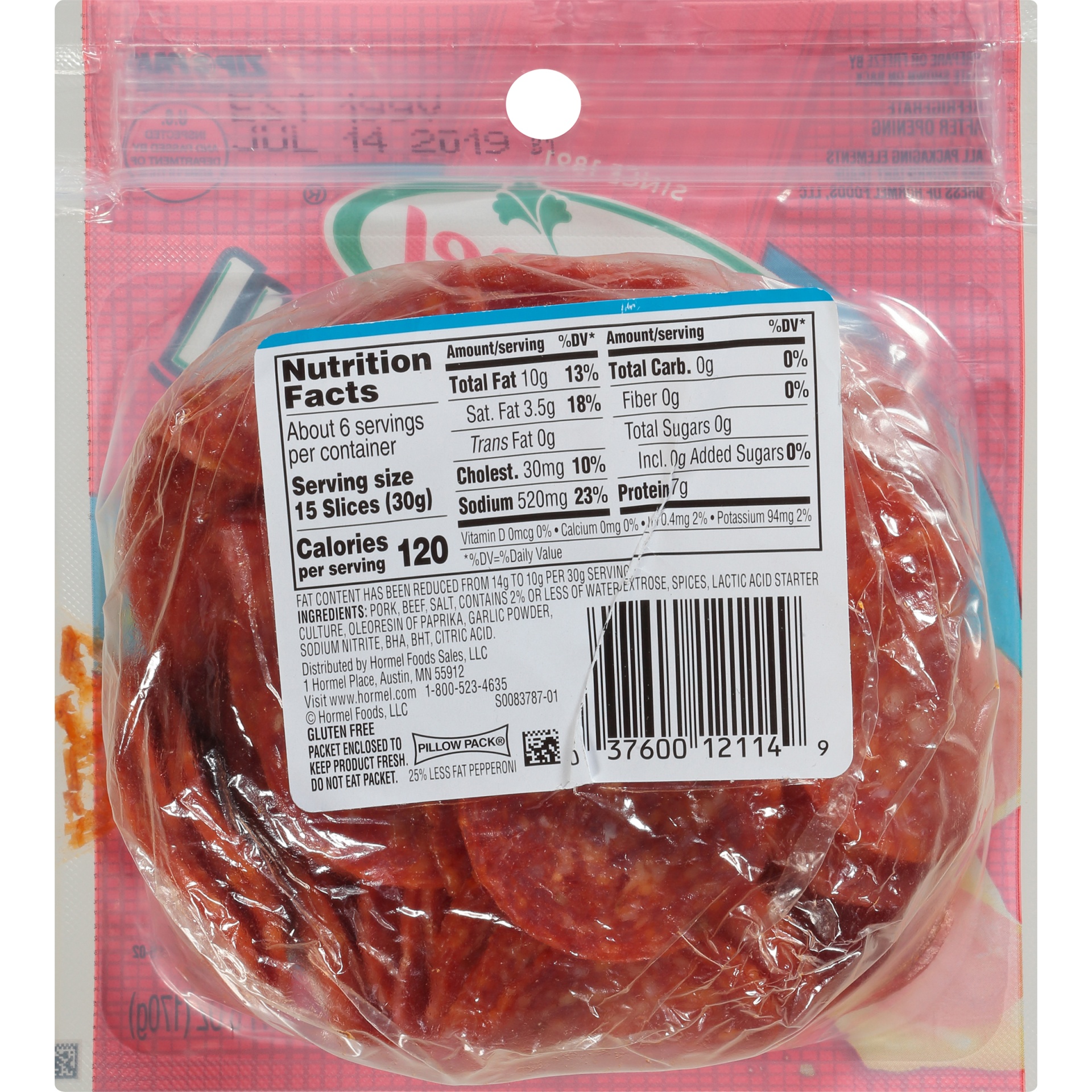 Hormel 25 Less Fat Pepperoni 6 oz Shipt