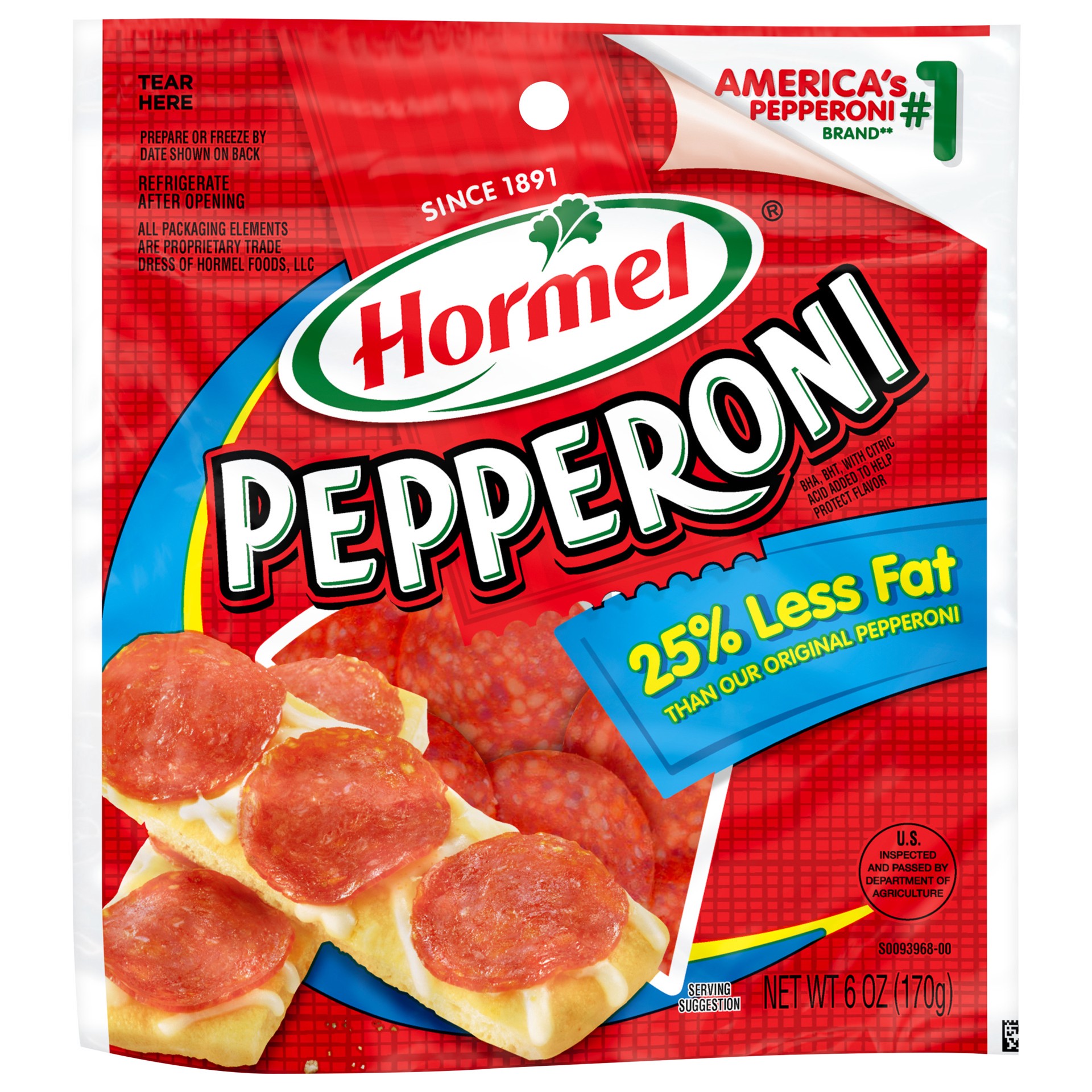 slide 1 of 6, HORMEL Pepperoni 25% Less Fat, 6 oz