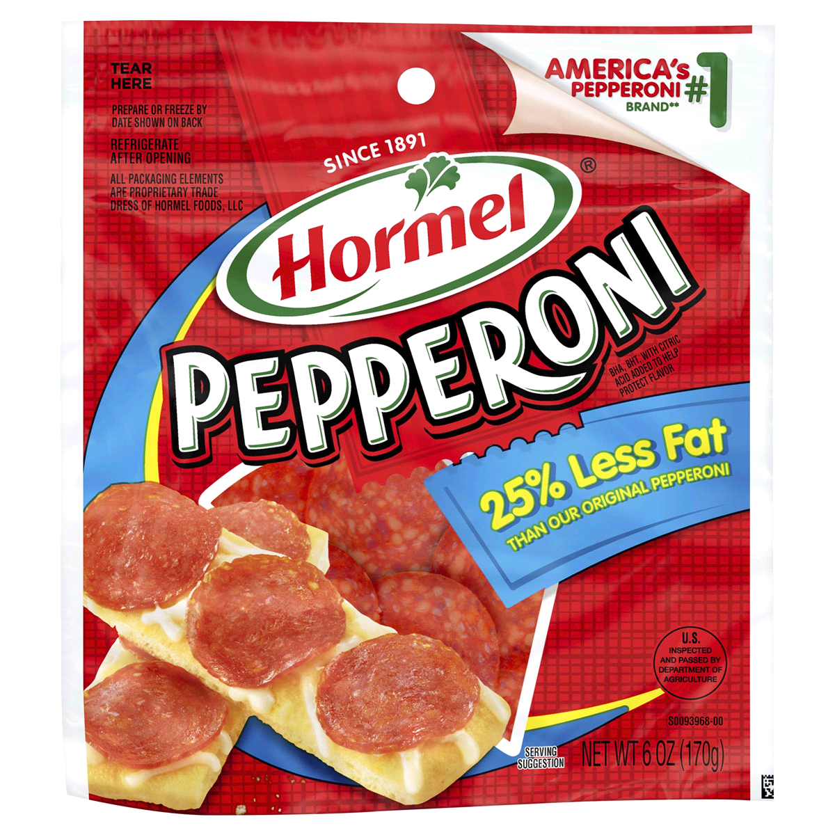slide 1 of 1, HORMEL Pepperoni 25% Less Fat, 6 oz