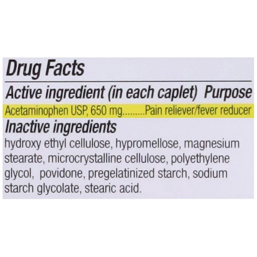 slide 3 of 5, Walgreens 8-Hour Pain Reliever Acetaminophen 650mg Caplet, 24 ct