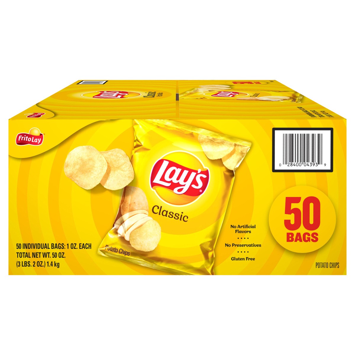 slide 1 of 11, Lay's Potato Chips Classic 1 Oz 50 Count, 50 ct