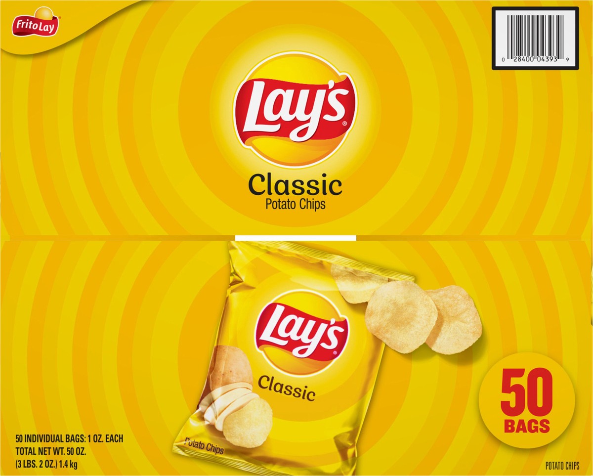 slide 5 of 11, Lay's Potato Chips Classic 1 Oz 50 Count, 50 ct