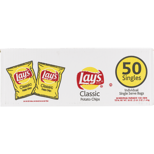 slide 7 of 9, Lay's Potato Chips, 50 ct