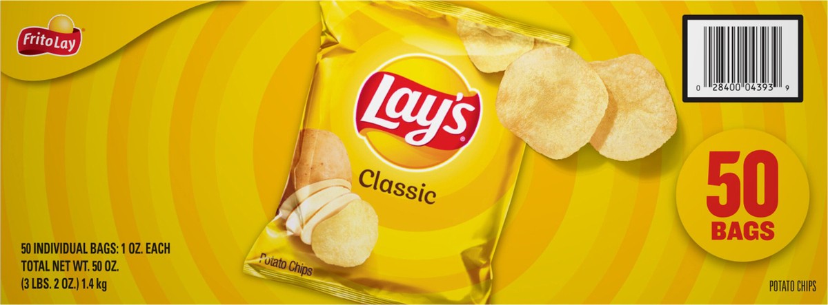 slide 8 of 11, Lay's Potato Chips Classic 1 Oz 50 Count, 50 ct