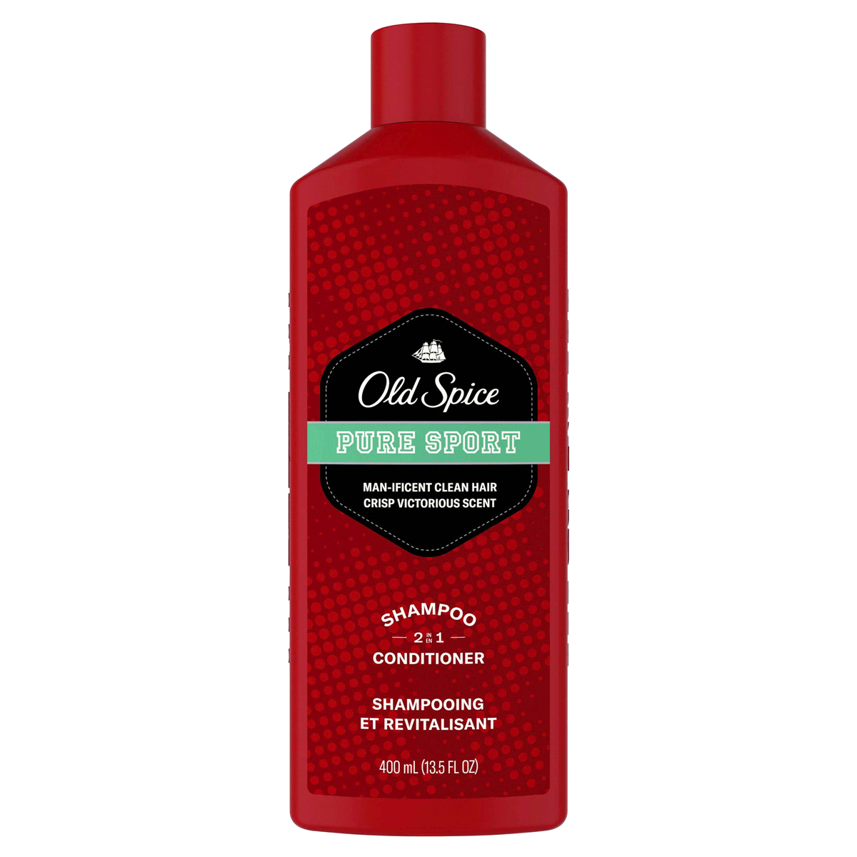 slide 1 of 1, Old Spice Pure Sport 2-in-1 Shampoo And Conditioner For Men, 13.5 oz