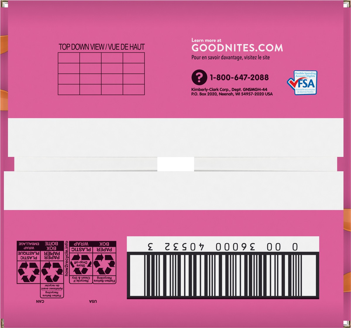 slide 7 of 9, Goodnites Girls' Nighttime Bedwetting Underwear, Size S/M (43-68 lbs), 44 Ct, 44 ct