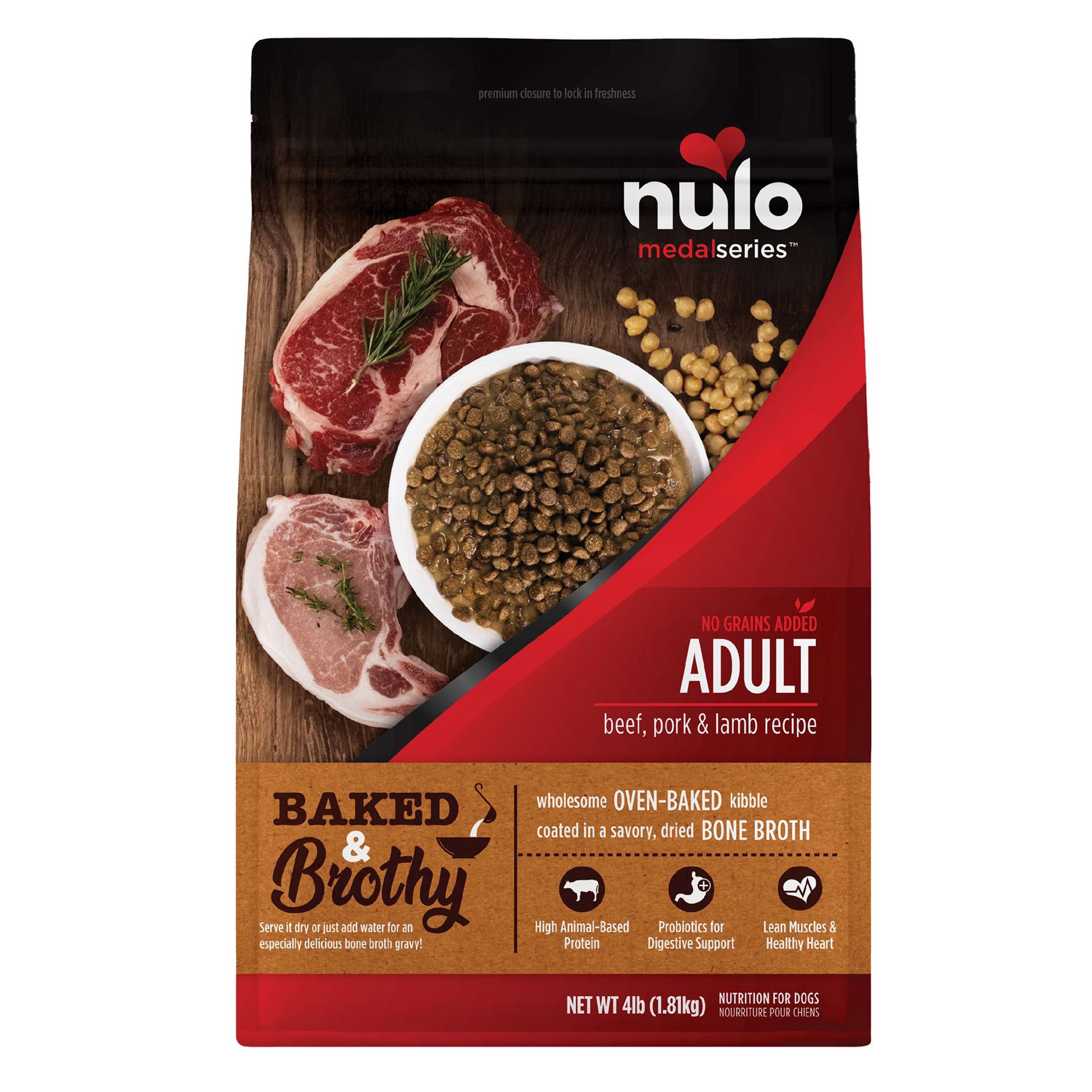 slide 1 of 1, Nulo MedalSeries Adult Dry Dog Food - High-Protein, Beef, 
