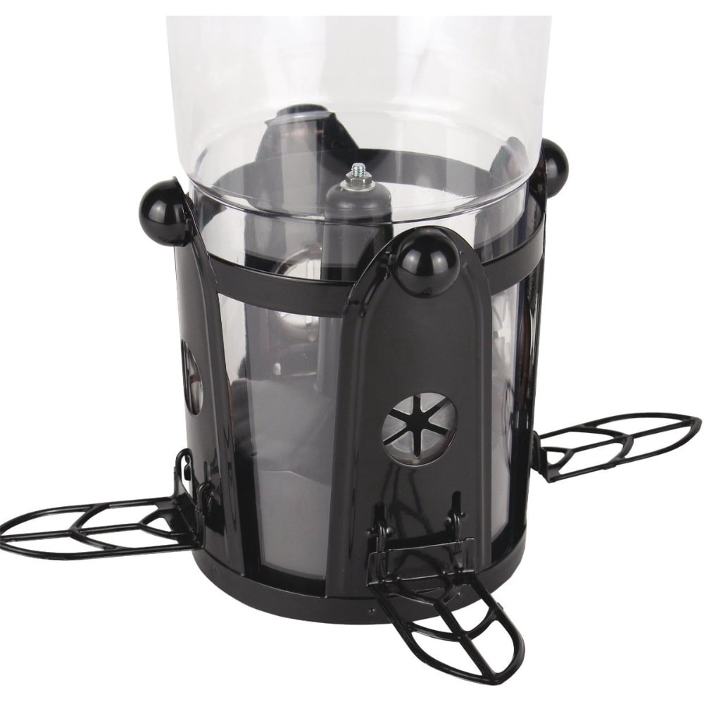 slide 4 of 5, Perky-Pet Squirrel-Be-Gone Max Clear Plastic Bird Feeder With Flexports, 3 lb