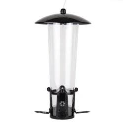 Perky-Pet Squirrel-Be-Gone Max Clear Plastic Bird Feeder With Flexports