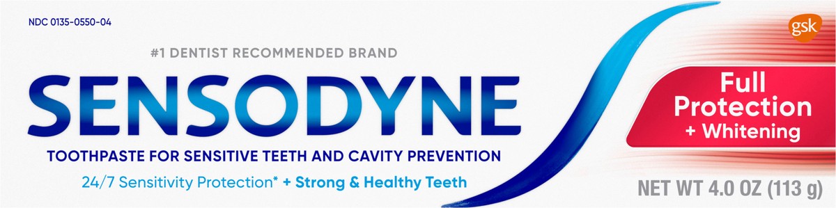 slide 7 of 9, Sensodyne Full Protection Teeth Whitening Sensitive Toothpaste - 4 Ounces, 4 oz