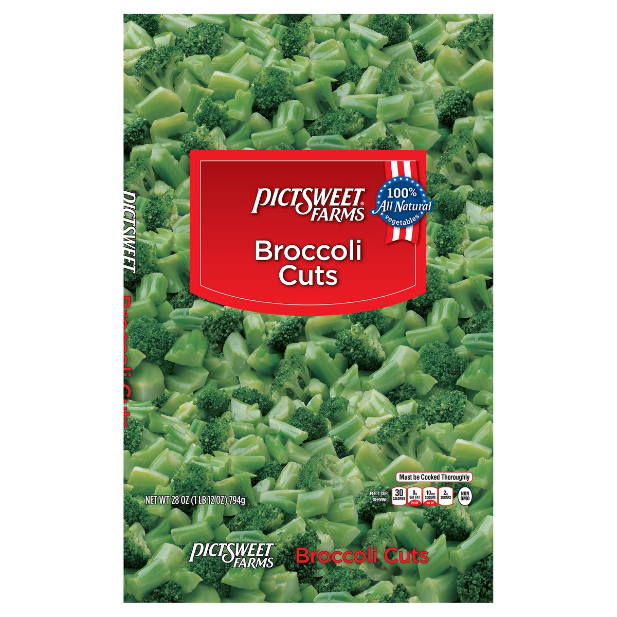 slide 2 of 8, Pictsweet Broccoli Cuts Clear Bag, 28 oz