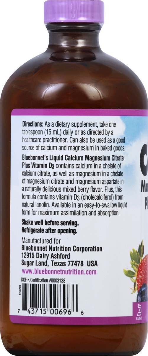 slide 5 of 10, Bluebonnet Nutrition Calcium Magnesium Citrate Plus Vitamin D3 16 oz, 16 oz