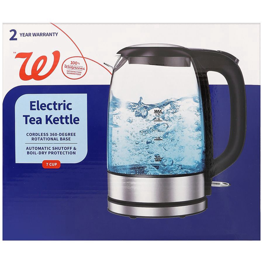 slide 3 of 3, Walgreens Electric Tea Kettle 7 Cup, 1 ct