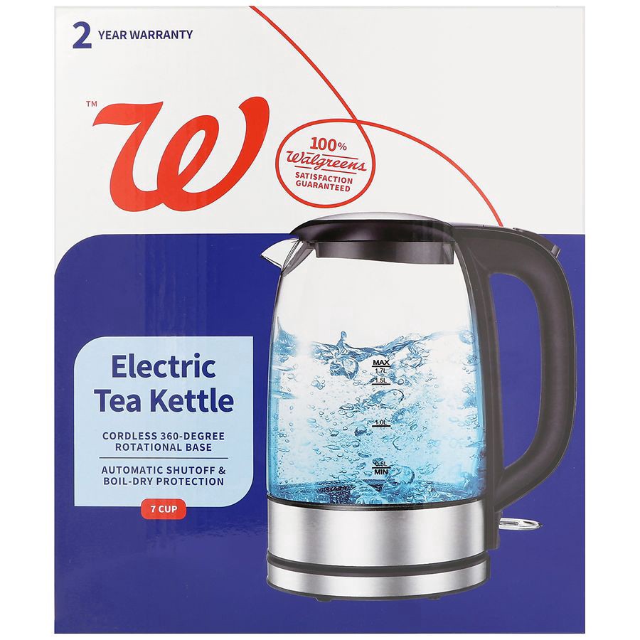 slide 1 of 3, Walgreens Electric Tea Kettle 7 Cup, 1 ct