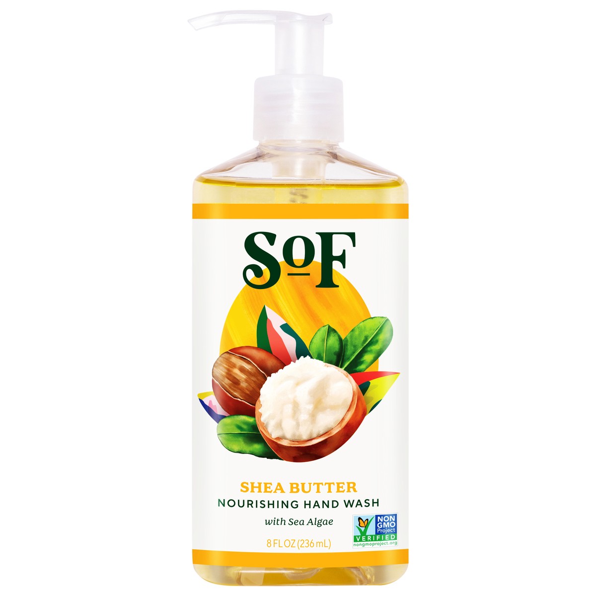 slide 1 of 9, SOF Nourishing Shea Butter Hand Wash with Sea Algae 8 fl oz, 8 oz