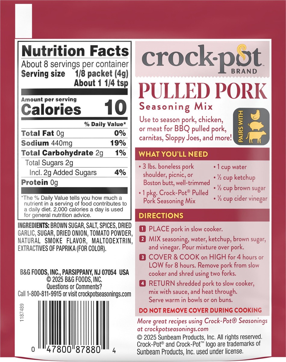 slide 9 of 14, Crock-Pot Pulled Pork Seasoning Mix, 1.25 oz