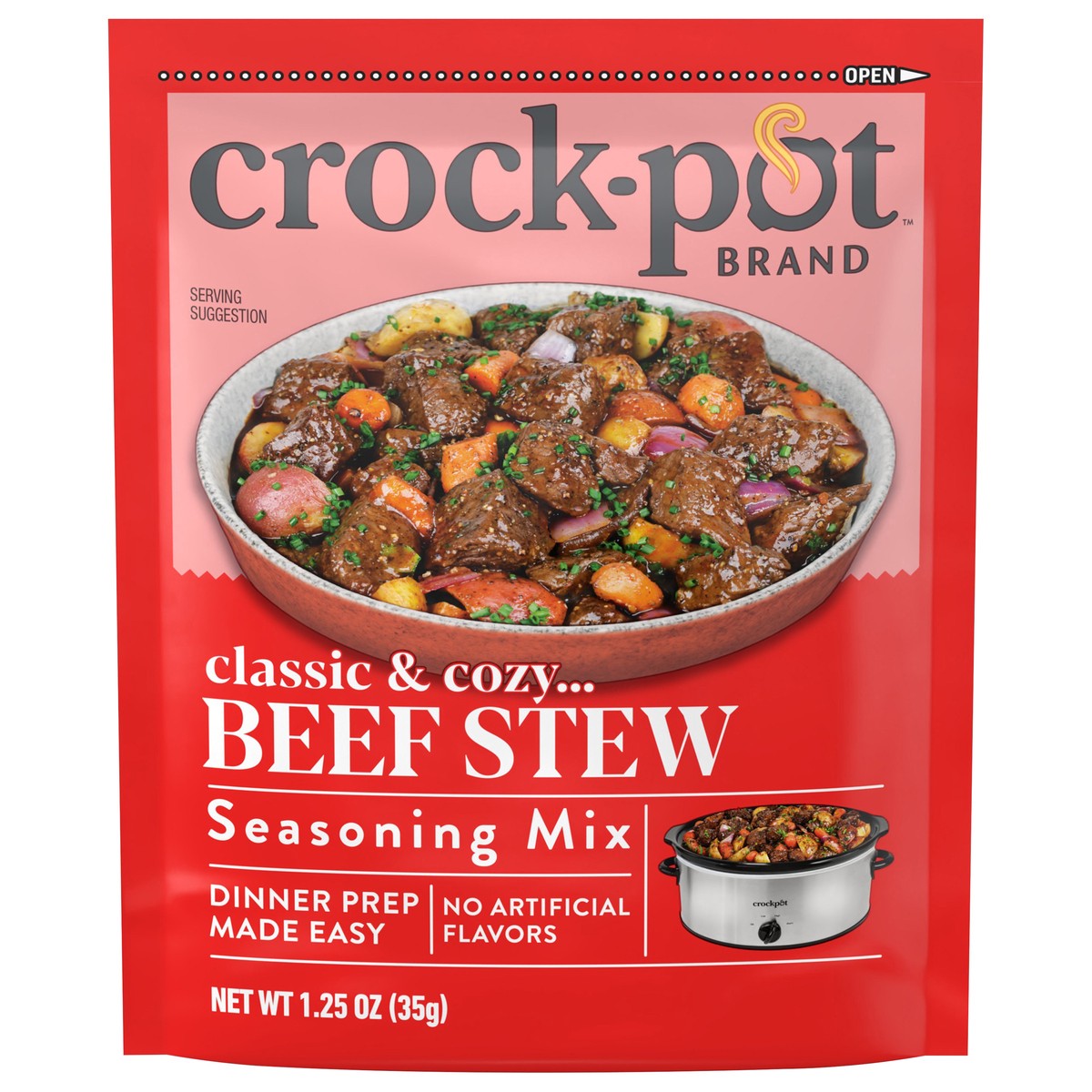 slide 1 of 14, Crock-Pot Beef Stew Seasoning Mix, 1.25 oz