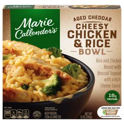 Marie Callender's Aged Cheddar Cheesy Chicken and Rice Bowl, Frozen Meal, 12 oz.
