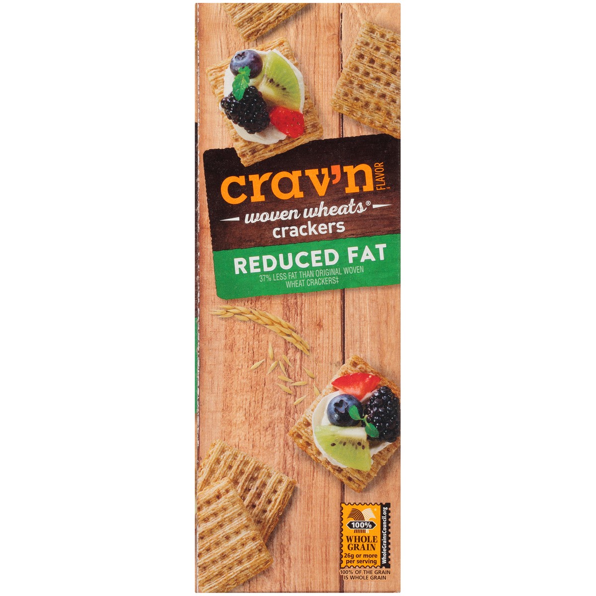 slide 5 of 15, Crav'n Flavor Reduced Fat Woven Wheats Crackers, 8 oz