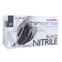 slide 1 of 1, FoodHandler Black Nitrile Thin Glove, 250 ct