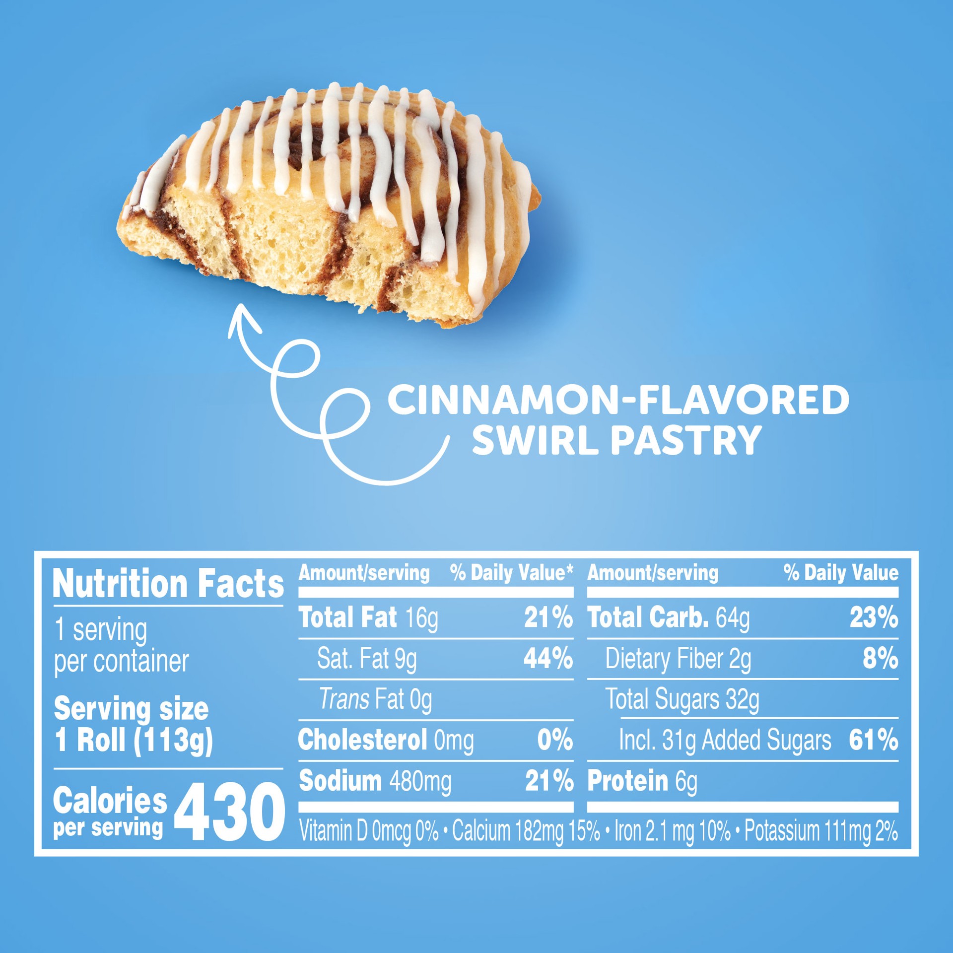 slide 2 of 5, HOSTESS Iced Cinnamon Roll Single Serve 1 count, 4 oz