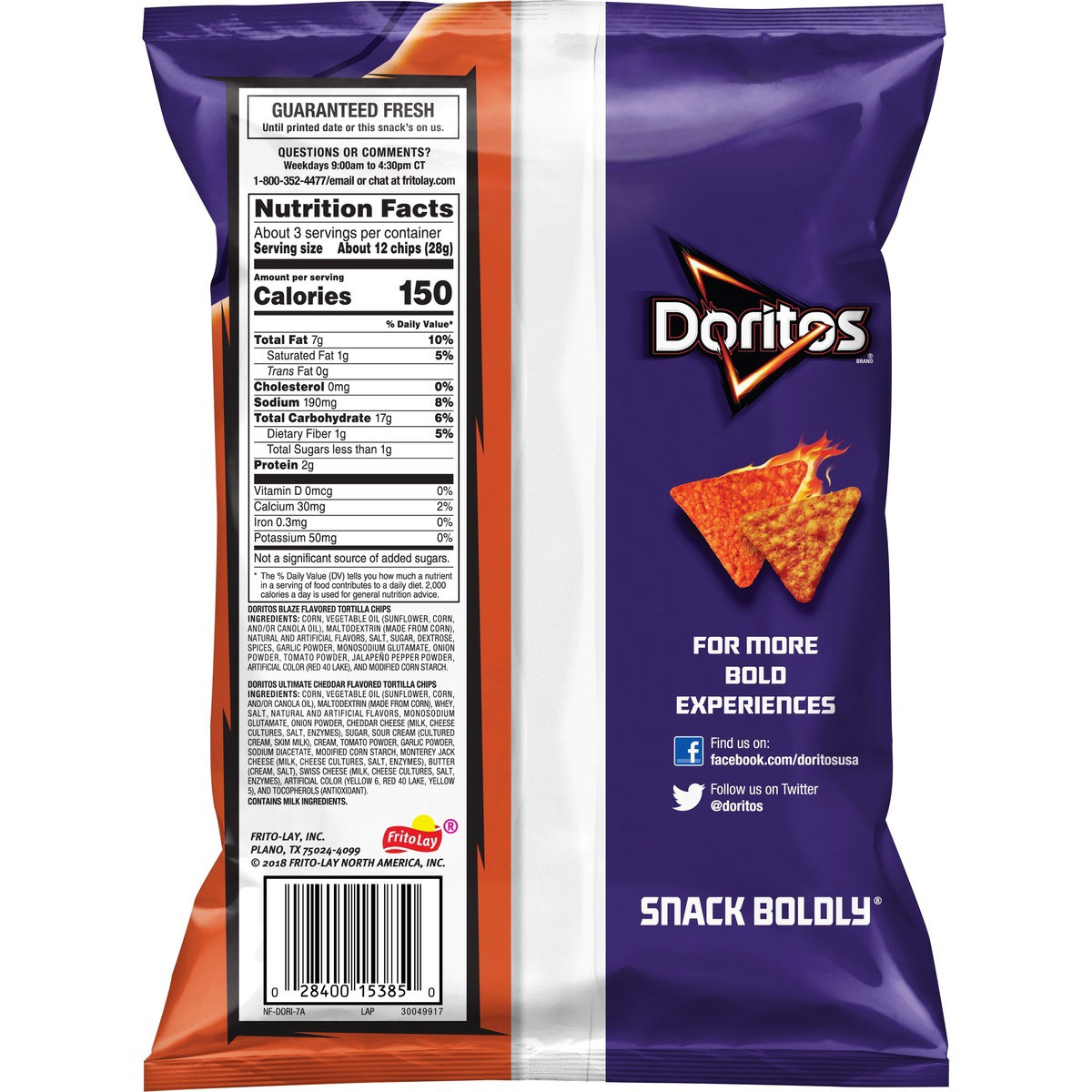 slide 4 of 6, Doritos Tortilla Chips, 3.12 oz