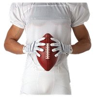 slide 12 of 21, Shock Doctor Cutters Game Day Receiver Gloves, White Topo, S/M, SM/MED