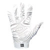 slide 8 of 21, Shock Doctor Cutters Game Day Receiver Gloves, White Topo, S/M, SM/MED