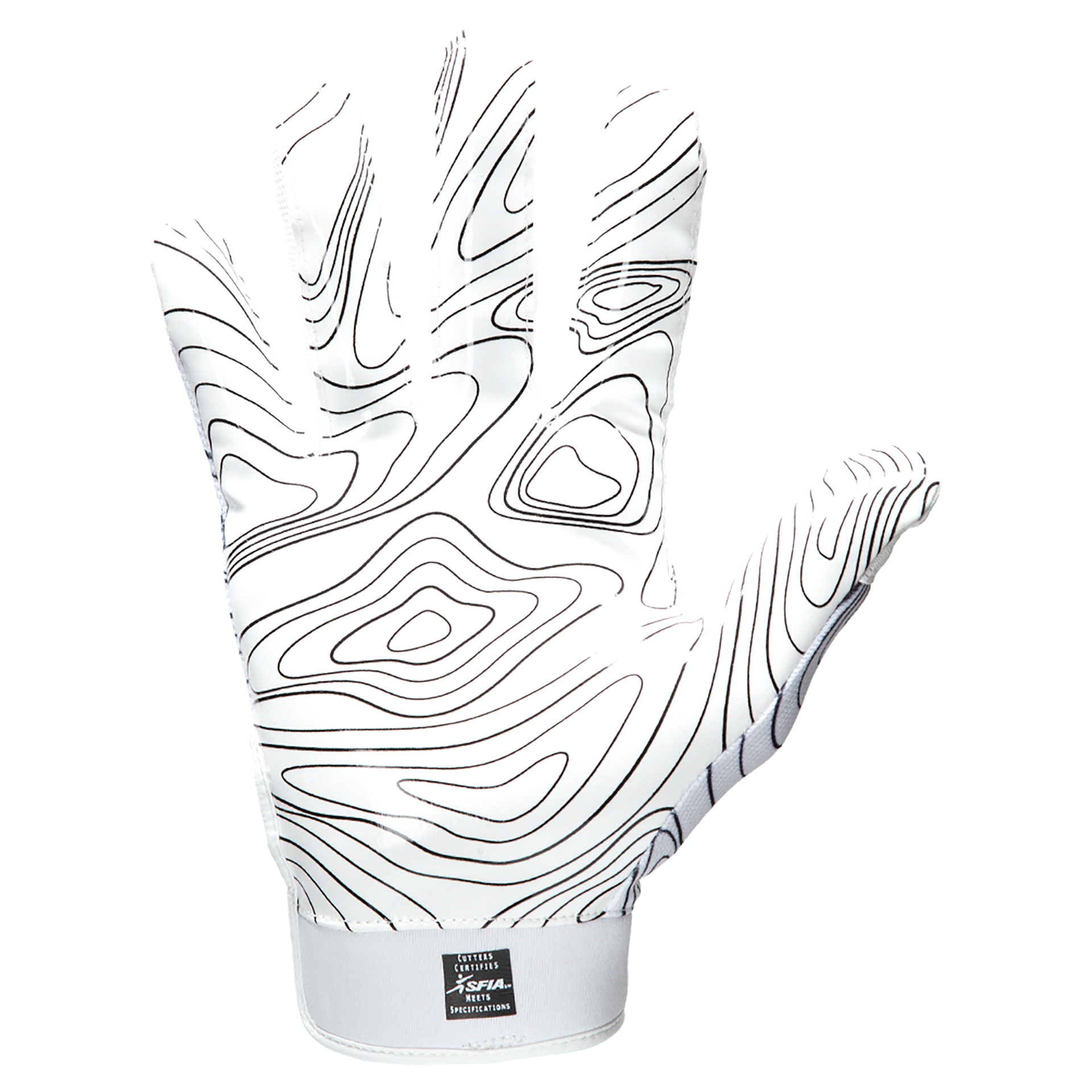 slide 15 of 21, Shock Doctor Cutters Game Day Receiver Gloves, White Topo, S/M, SM/MED