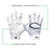 slide 11 of 21, Shock Doctor Cutters Game Day Receiver Gloves, White Topo, S/M, SM/MED