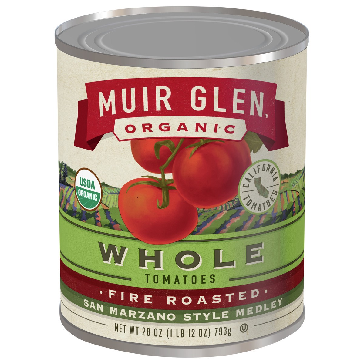 slide 1 of 9, Muir Glen, Organic Whole Fire Roasted San Marzano Style Tomatoes, 28 oz, 28 oz