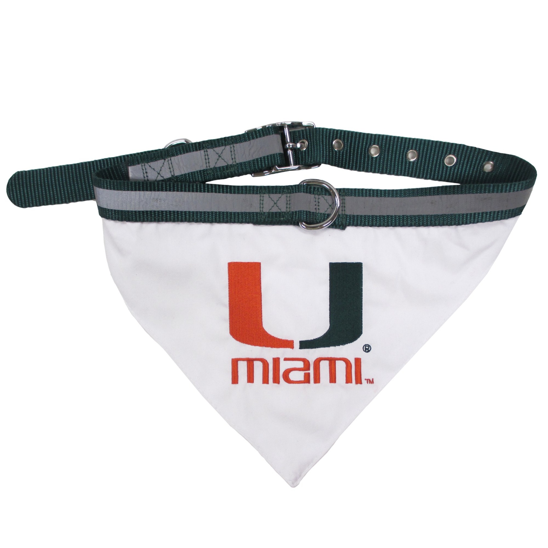 slide 1 of 1, Pets First Miami Hurricanes Collar Bandana, LG